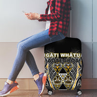Aotearoa Ngati Whatua Luggage Cover Maori Tribal Gold Paua Shell Pattern DT05 - Polynesian Pride