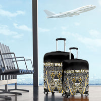 Aotearoa Ngati Whatua Luggage Cover Maori Tribal Gold Paua Shell Pattern DT05 - Polynesian Pride