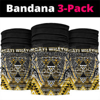 Aotearoa Ngati Whatua Neck Gaiter Maori Tribal Gold Paua Shell Pattern DT05 package One Size: 25*50cm Yellow - Polynesian Pride