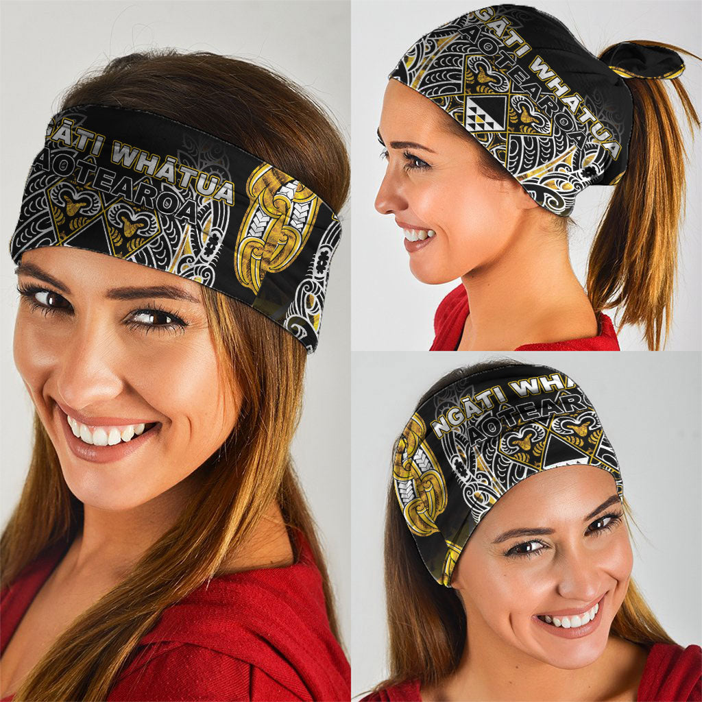 Aotearoa Ngati Whatua Neck Gaiter Maori Tribal Gold Paua Shell Pattern DT05 - Polynesian Pride