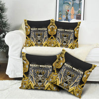 Aotearoa Ngati Whatua Pillow Cover Maori Tribal Gold Paua Shell Pattern DT05 - Polynesian Pride