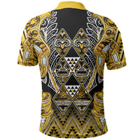Aotearoa Ngati Whatua Polo Shirt Maori Tribal Gold Paua Shell Pattern DT05 - Polynesian Pride