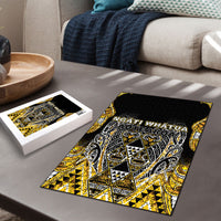 Aotearoa Ngati Whatua Puzzle Maori Tribal Gold Paua Shell Pattern DT05 - Polynesian Pride