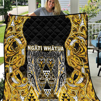 Aotearoa Ngati Whatua Quilt Maori Tribal Gold Paua Shell Pattern DT05 Yellow - Polynesian Pride