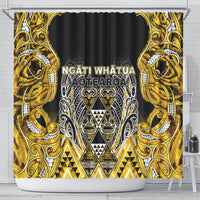 Aotearoa Ngati Whatua Shower Curtain Maori Tribal Gold Paua Shell Pattern DT05 - Polynesian Pride