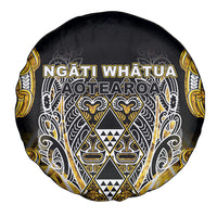 Aotearoa Ngati Whatua Spare Tire Cover Maori Tribal Gold Paua Shell Pattern DT05 - Polynesian Pride