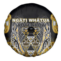 Aotearoa Ngati Whatua Spare Tire Cover Maori Tribal Gold Paua Shell Pattern DT05 - Polynesian Pride