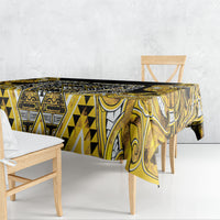 Aotearoa Ngati Whatua Tablecloth Maori Tribal Gold Paua Shell Pattern DT05 - Polynesian Pride