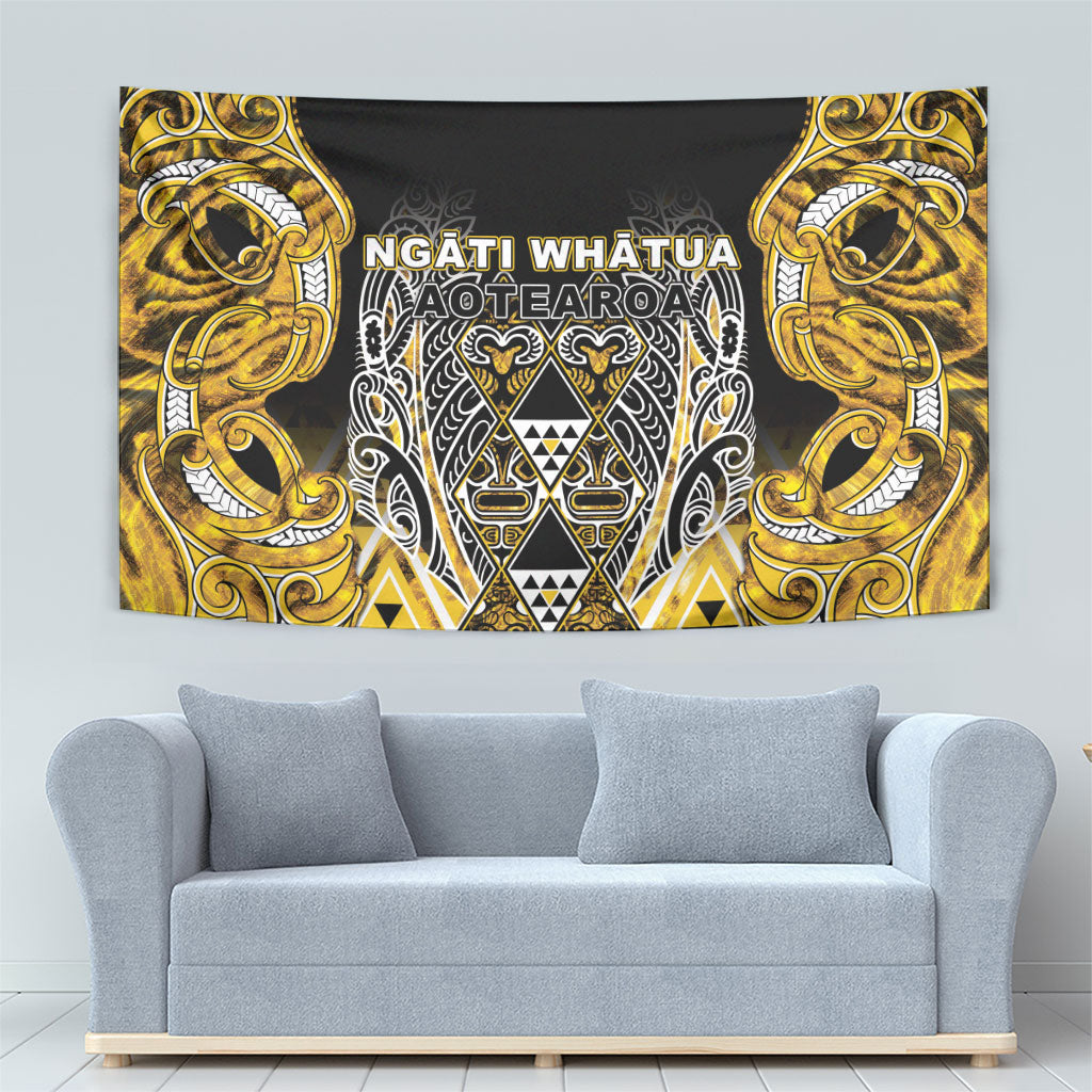 Aotearoa Ngati Whatua Tapestry Maori Tribal Gold Paua Shell Pattern DT05 - Polynesian Pride