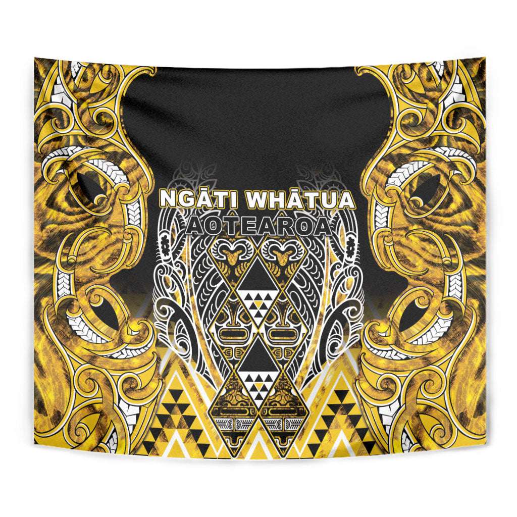 Aotearoa Ngati Whatua Tapestry Maori Tribal Gold Paua Shell Pattern DT05 - Polynesian Pride