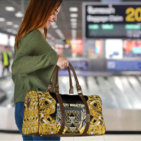 Aotearoa Ngati Whatua Travel Bag Maori Tribal Gold Paua Shell Pattern DT05 - Polynesian Pride