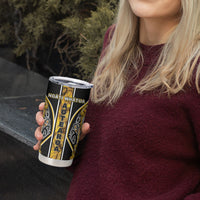 Aotearoa Ngati Whatua Tumbler Cup Maori Tribal Gold Paua Shell Pattern DT05 - Polynesian Pride
