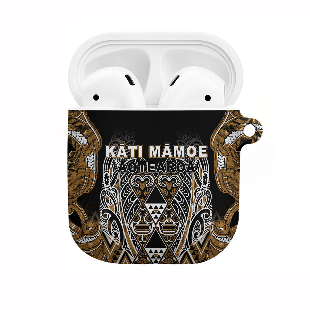 Aotearoa Kati Mamoe AirPods Case Maori Brown Tribal Paua Shell Pattern DT05 Brown - Polynesian Pride