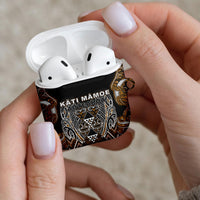 Aotearoa Kati Mamoe AirPods Case Maori Brown Tribal Paua Shell Pattern DT05 - Polynesian Pride