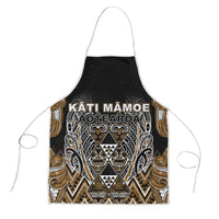 Aotearoa Kati Mamoe Apron Maori Brown Tribal Paua Shell Pattern DT05 Brown - Polynesian Pride