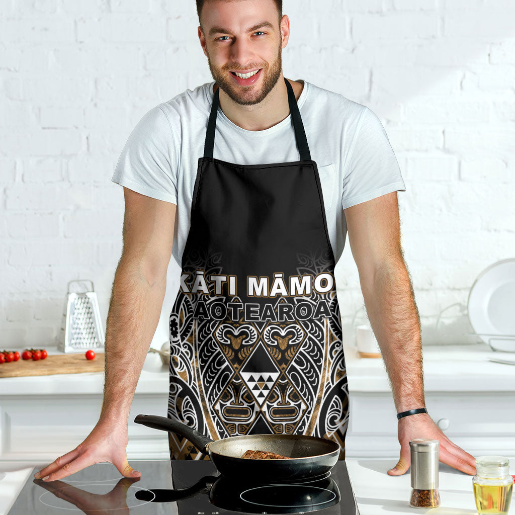 Aotearoa Kati Mamoe Apron Maori Brown Tribal Paua Shell Pattern DT05 - Polynesian Pride