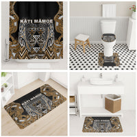 Aotearoa Kati Mamoe Bathroom Set Maori Brown Tribal Paua Shell Pattern DT05 - Polynesian Pride