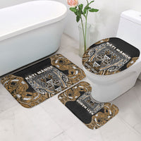 Aotearoa Kati Mamoe Bathroom Set Maori Brown Tribal Paua Shell Pattern DT05 - Polynesian Pride