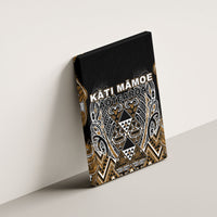 Aotearoa Kati Mamoe Canvas Wall Art Maori Brown Tribal Paua Shell Pattern DT05 - Polynesian Pride