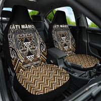 Aotearoa Kati Mamoe Car Seat Cover Maori Brown Tribal Paua Shell Pattern DT05 One Size Brown - Polynesian Pride