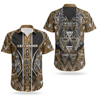 Aotearoa Kati Mamoe Couples Matching Short Sleeve Bodycon Dress and Hawaiian Shirt Maori Brown Tribal Paua Shell Pattern DT05 - Polynesian Pride