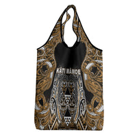 Aotearoa Kati Mamoe Grocery Bag Maori Brown Tribal Paua Shell Pattern DT05 - Polynesian Pride