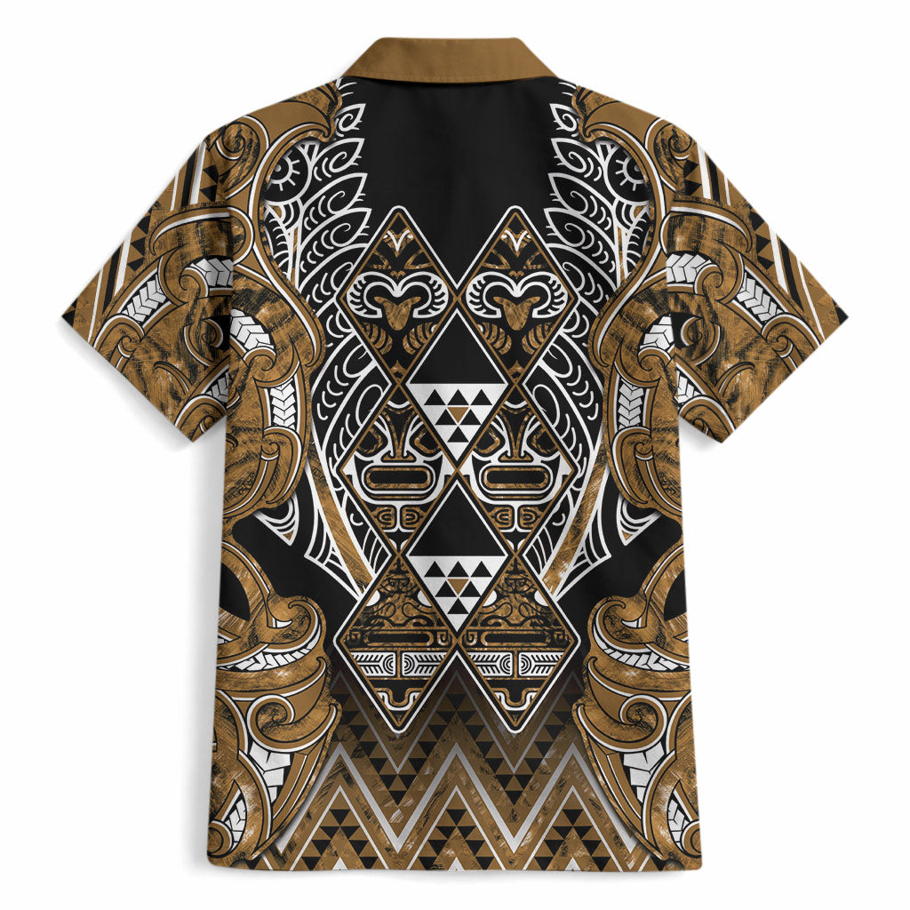 Aotearoa Kati Mamoe Hawaiian Shirt Maori Brown Tribal Paua Shell Pattern DT05 - Polynesian Pride
