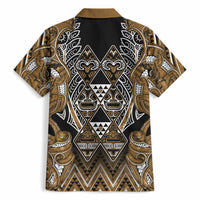 Aotearoa Kati Mamoe Hawaiian Shirt Maori Brown Tribal Paua Shell Pattern DT05 - Polynesian Pride