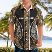 Aotearoa Kati Mamoe Hawaiian Shirt Maori Brown Tribal Paua Shell Pattern DT05 - Polynesian Pride