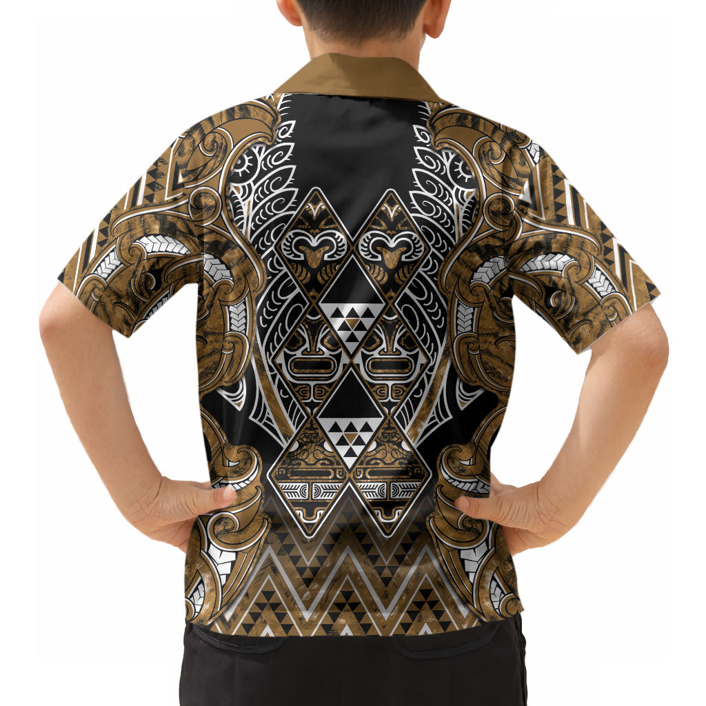Aotearoa Kati Mamoe Hawaiian Shirt Maori Brown Tribal Paua Shell Pattern DT05 - Polynesian Pride