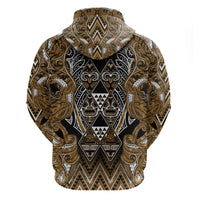 Aotearoa Kati Mamoe Hoodie Maori Brown Tribal Paua Shell Pattern DT05 - Polynesian Pride