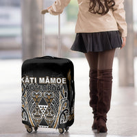 Aotearoa Kati Mamoe Luggage Cover Maori Brown Tribal Paua Shell Pattern DT05 - Polynesian Pride