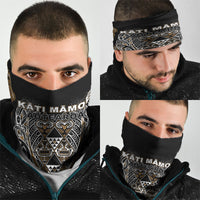Aotearoa Kati Mamoe Neck Gaiter Maori Brown Tribal Paua Shell Pattern DT05 - Polynesian Pride