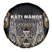 Aotearoa Kati Mamoe Spare Tire Cover Maori Brown Tribal Paua Shell Pattern DT05 - Polynesian Pride