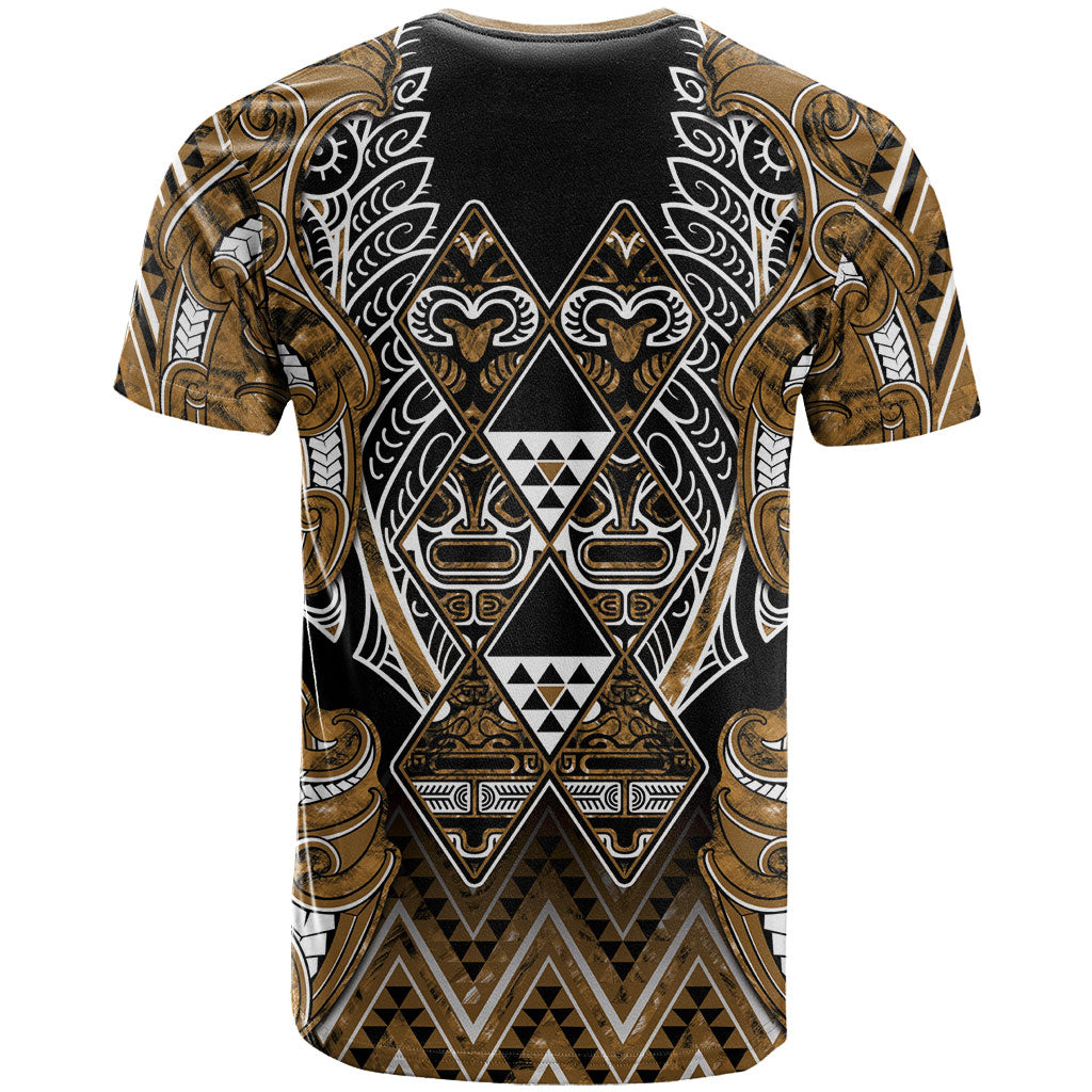 Aotearoa Kati Mamoe T Shirt Maori Brown Tribal Paua Shell Pattern DT05 - Polynesian Pride
