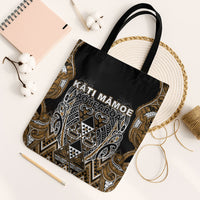 Aotearoa Kati Mamoe Tote Bag Maori Brown Tribal Paua Shell Pattern DT05 Black Strap One Size Brown - Polynesian Pride