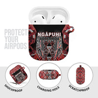 Aotearoa Ngapuhi AirPods Case Maori Red Tribal Paua Shell Pattern DT05 - Polynesian Pride