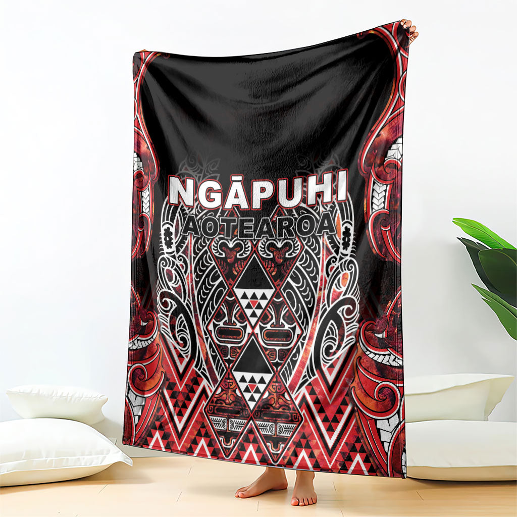 Aotearoa Ngapuhi Blanket Maori Red Tribal Paua Shell Pattern DT05 - Polynesian Pride