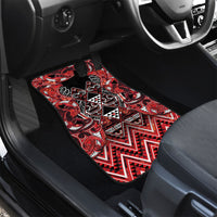 Aotearoa Ngapuhi Car Mats Maori Red Tribal Paua Shell Pattern DT05 - Polynesian Pride