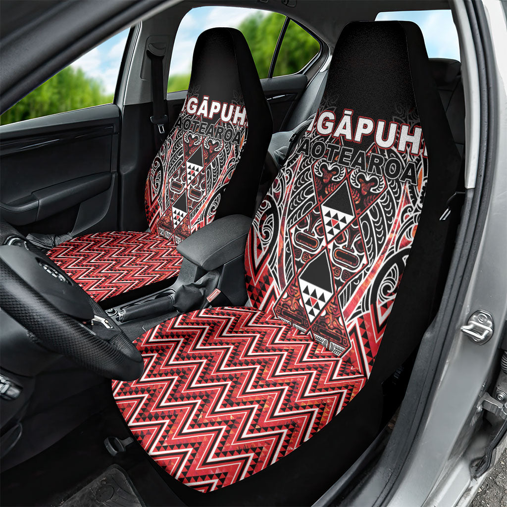 Aotearoa Ngapuhi Car Seat Cover Maori Red Tribal Paua Shell Pattern DT05 - Polynesian Pride