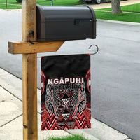 Aotearoa Ngapuhi Garden Flag Maori Red Tribal Paua Shell Pattern DT05 - Polynesian Pride
