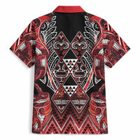 Aotearoa Ngapuhi Hawaiian Shirt Maori Red Tribal Paua Shell Pattern DT05 - Polynesian Pride