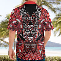 Aotearoa Ngapuhi Hawaiian Shirt Maori Red Tribal Paua Shell Pattern DT05 - Polynesian Pride
