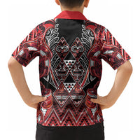 Aotearoa Ngapuhi Hawaiian Shirt Maori Red Tribal Paua Shell Pattern DT05 - Polynesian Pride