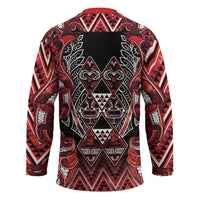 Aotearoa Ngapuhi Hockey Jersey Maori Red Tribal Paua Shell Pattern DT05 - Polynesian Pride
