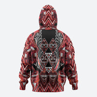 Aotearoa Ngapuhi Hoodie Maori Red Tribal Paua Shell Pattern DT05 - Polynesian Pride