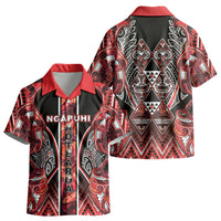 Aotearoa Ngapuhi Kid Hawaiian Shirt Maori Red Tribal Paua Shell Pattern DT05 - Polynesian Pride