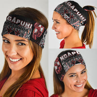 Aotearoa Ngapuhi Neck Gaiter Maori Red Tribal Paua Shell Pattern DT05 - Polynesian Pride
