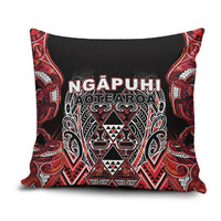 Aotearoa Ngapuhi Pillow Cover Maori Red Tribal Paua Shell Pattern DT05 Red - Polynesian Pride