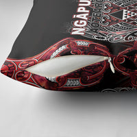 Aotearoa Ngapuhi Pillow Cover Maori Red Tribal Paua Shell Pattern DT05 - Polynesian Pride